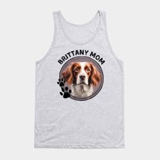 Brittany Spaniel Dog Mom Dog Breed Portrait Tank Top